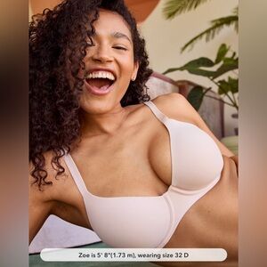 Aerie SMOOTHEZ Full Coverage Lightly Lined Bra Pale Pink 34C